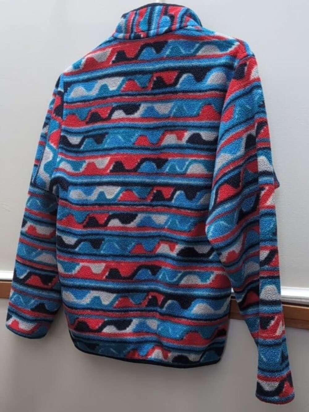 Patagonia Synchilla Snap-T Aztec Blue Delta Waves Pullover - Picture 2 of 12
